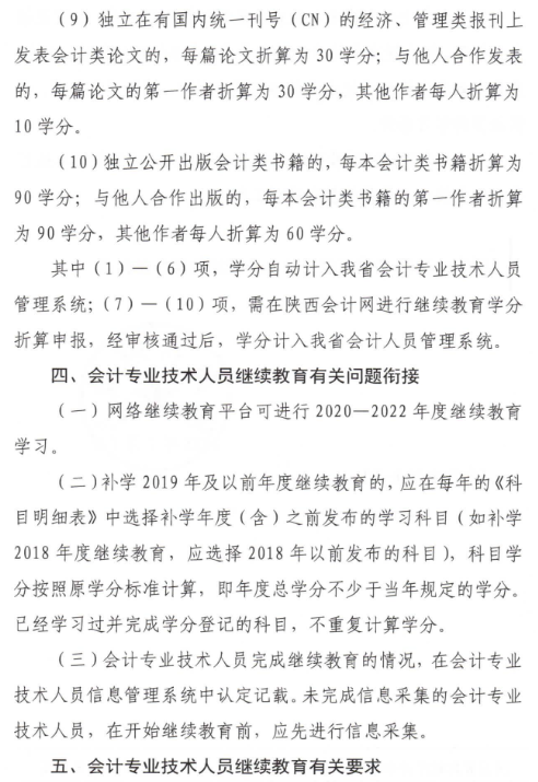 陕西2023年会计人员继续教育通知